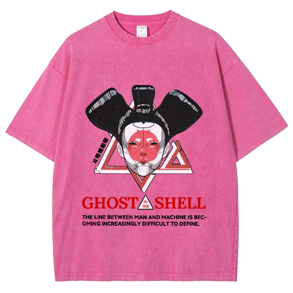 Ghost in the Shell Geisha Vintage Wash Japanese Design T-Shirt