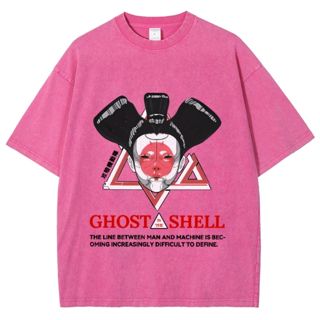 Ghost in the Shell Geisha Vintage Wash Japanese Design T-Shirt