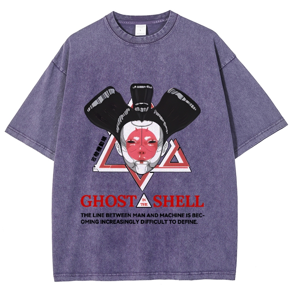 Ghost in the Shell Geisha Vintage Wash Japanese Design T-Shirt