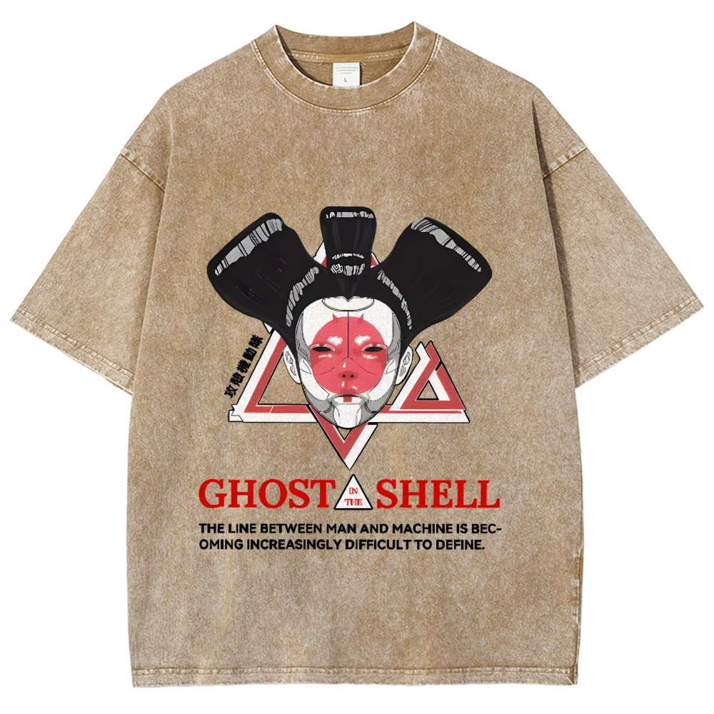 Ghost in the Shell Geisha Vintage Wash Japanese Design T-Shirt