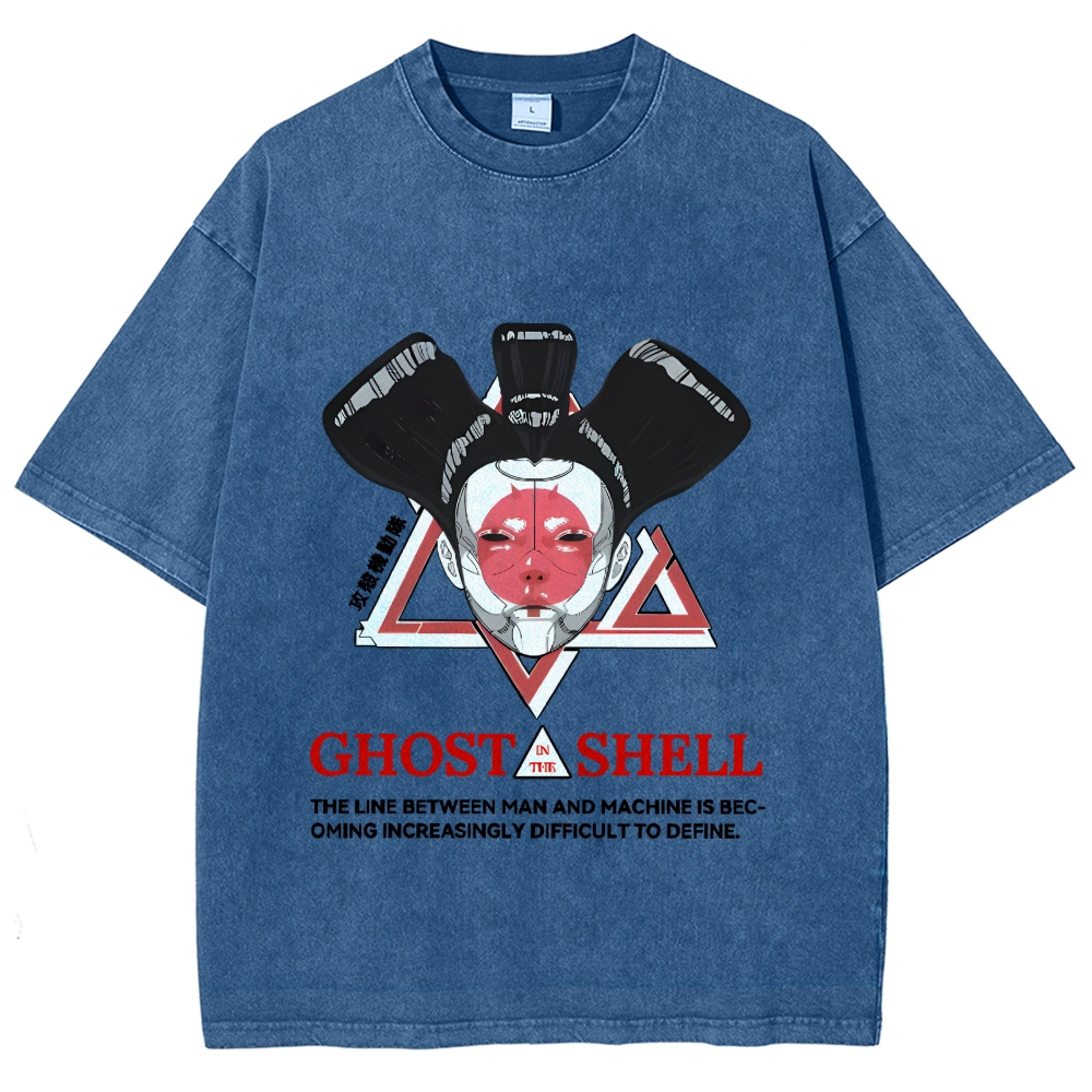 Ghost in the Shell Geisha Vintage Wash Japanese Design T-Shirt