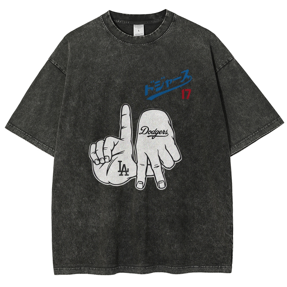  Dodger17 Vintage Japanese Design Washed T-Shirt