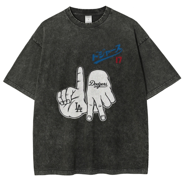  Dodger17 Vintage Japanese Design Washed T-Shirt