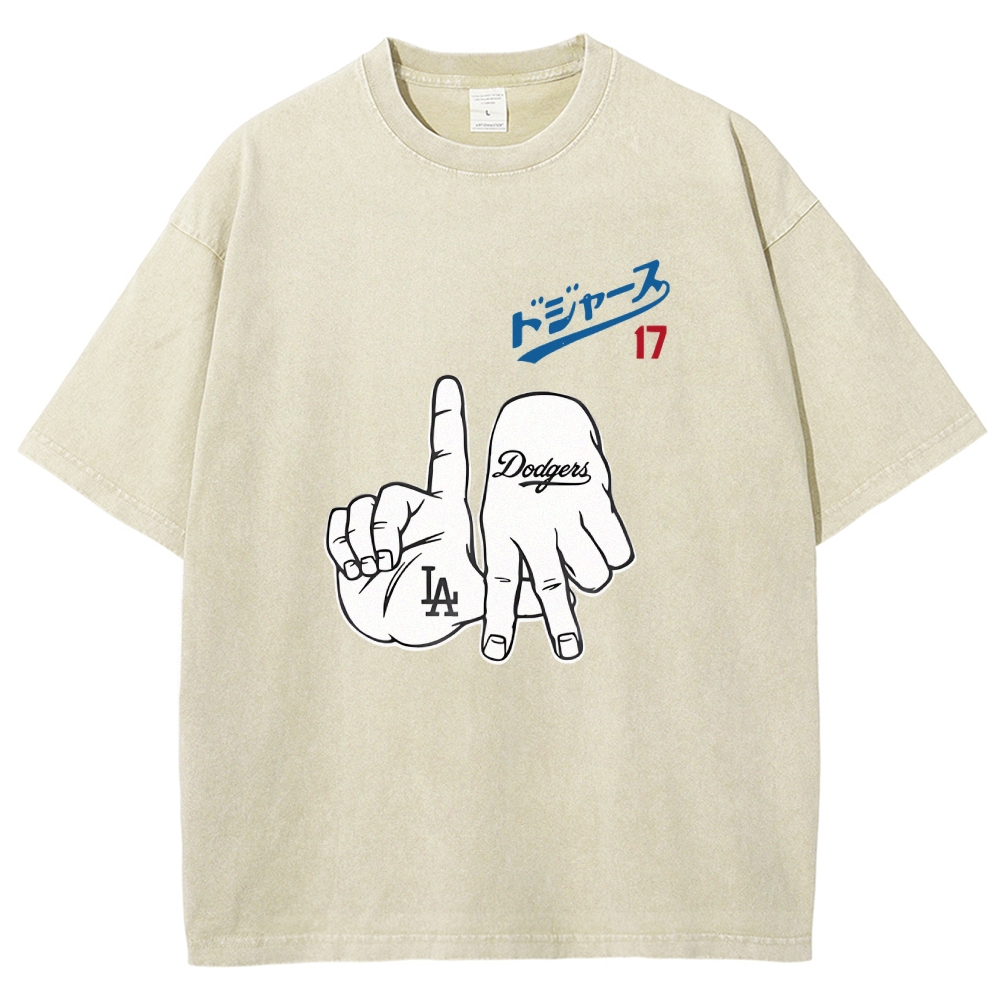  Dodger17 Vintage Japanese Design Washed T-Shirt