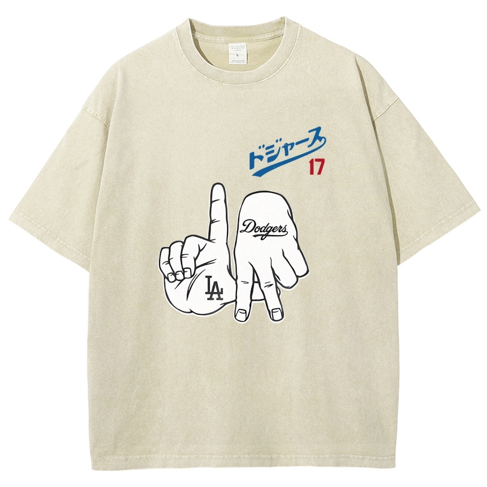 Dodger17 Vintage Japanese Design Washed T-Shirt