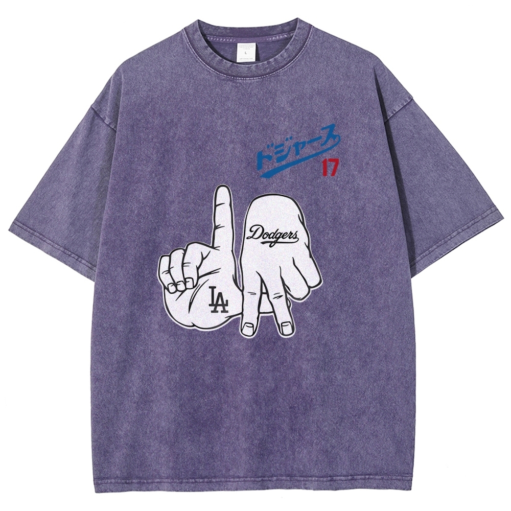  Dodger17 Vintage Japanese Design Washed T-Shirt