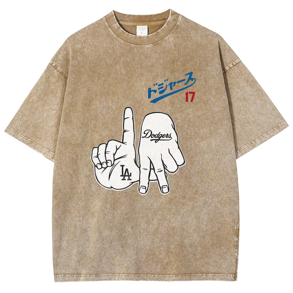  Dodger17 Vintage Japanese Design Washed T-Shirt