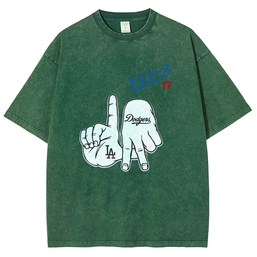 Dodger17 Vintage Japanese Design Washed T-Shirt