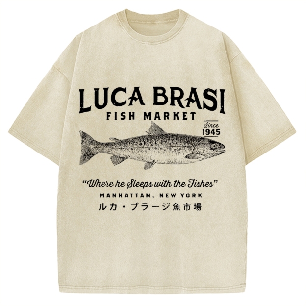 Funny Fish Market Vintage Washed T-shirt