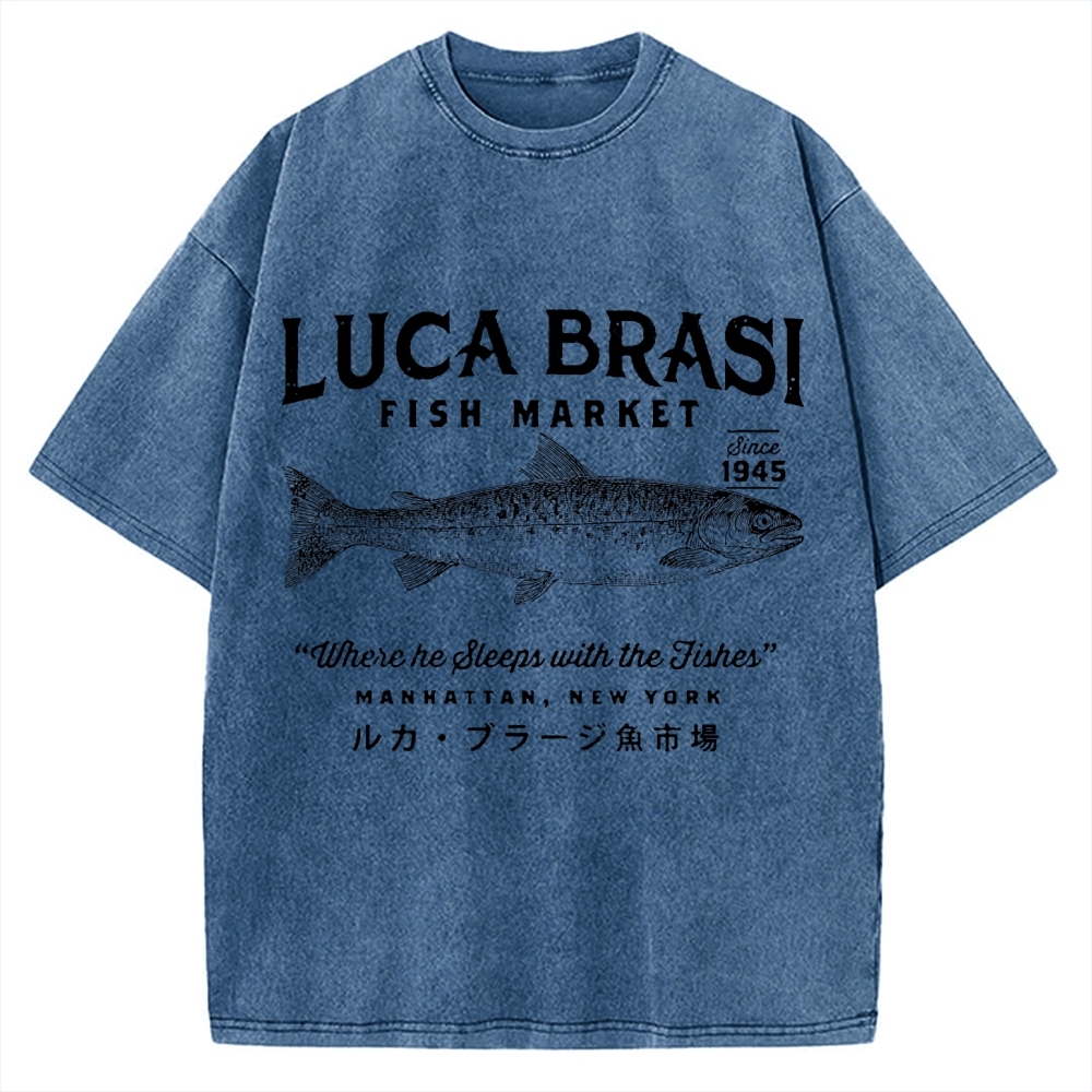 Funny Fish Market Vintage Washed T-shirt