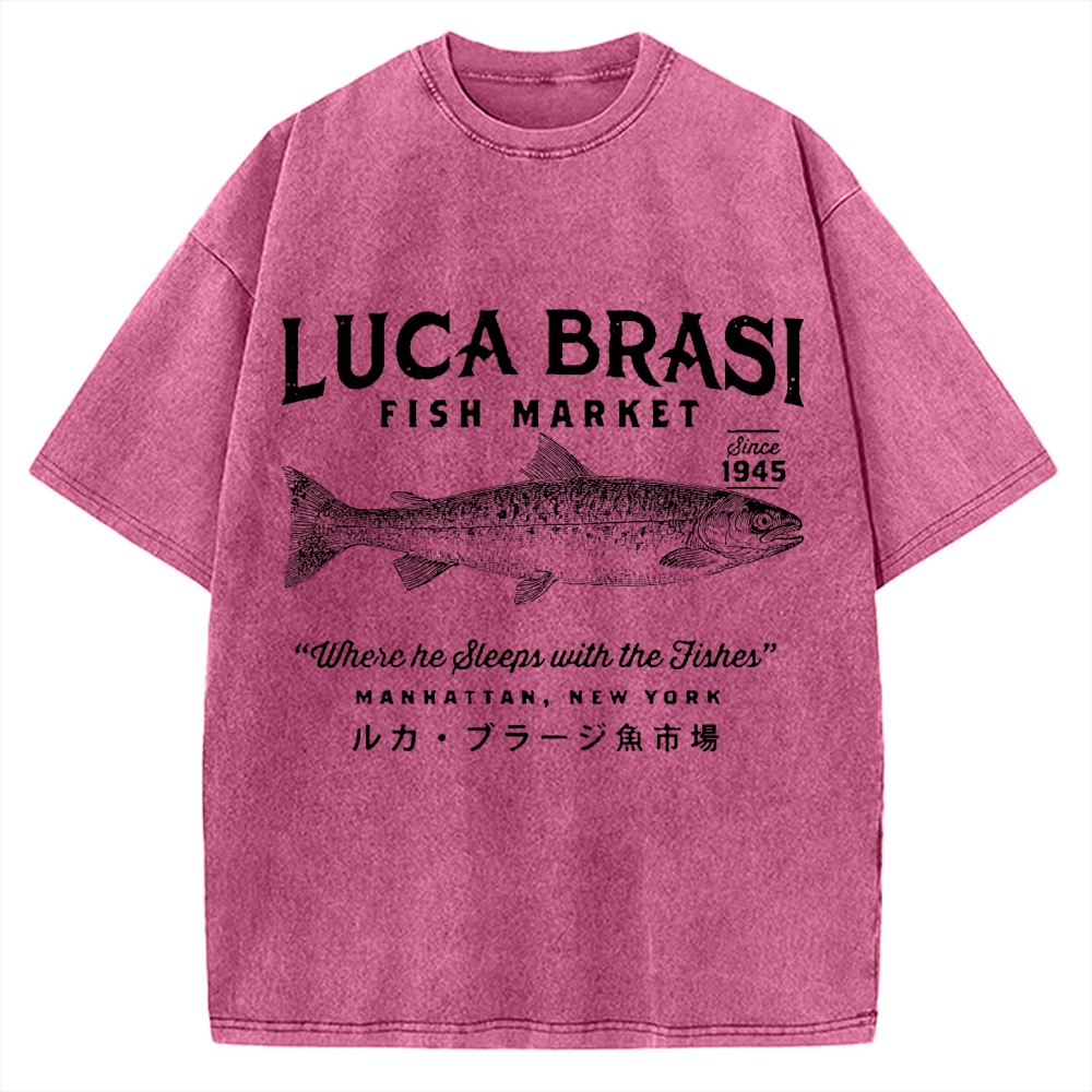 Funny Fish Market Vintage Washed T-shirt