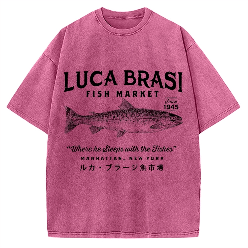 Funny Fish Market Vintage Washed T-shirt