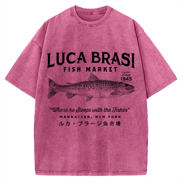 Funny Fish Market Vintage Washed T-shirt