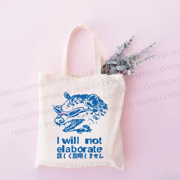Japanese Raccoon Will Not Elaborate Tote Bag