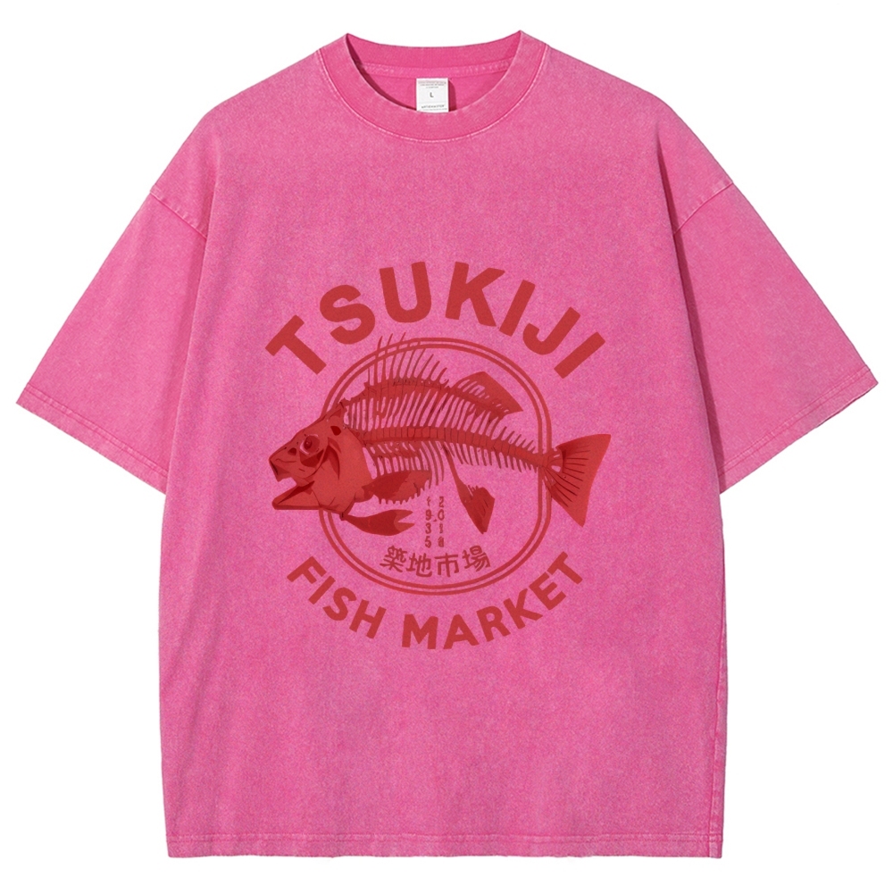 Tsukiji Fish Market Vintage Washed T-shirt