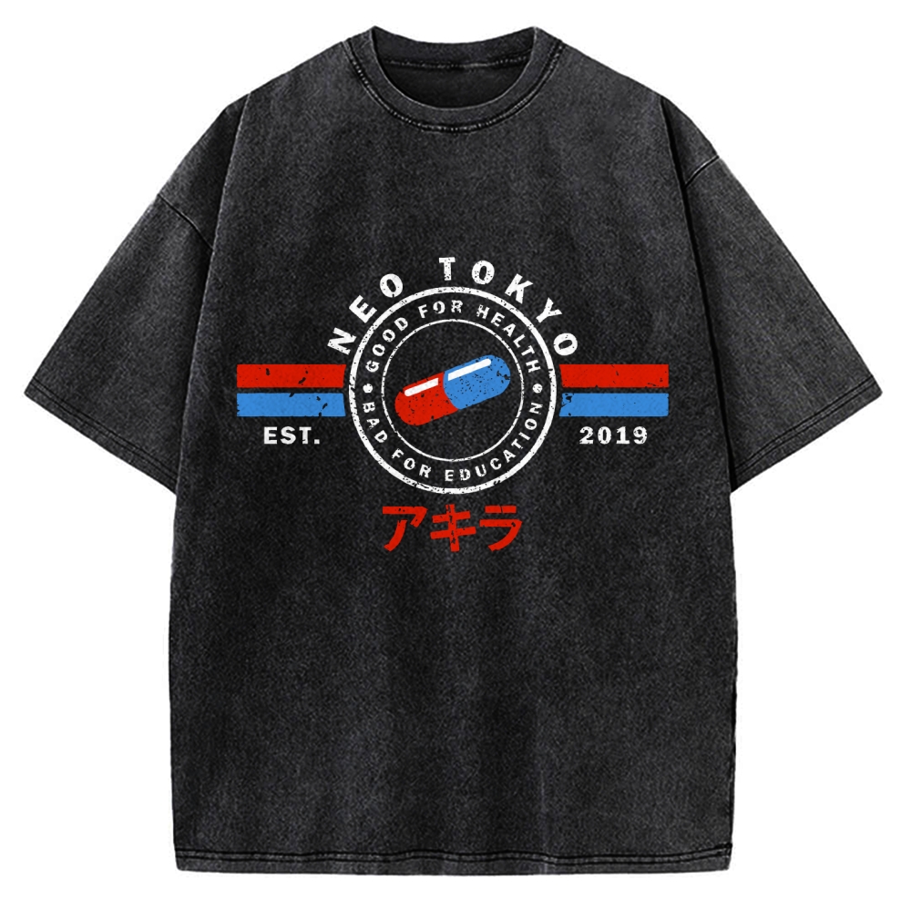 Neo Tokyo Akira Anime Vintage Washed T-shirt