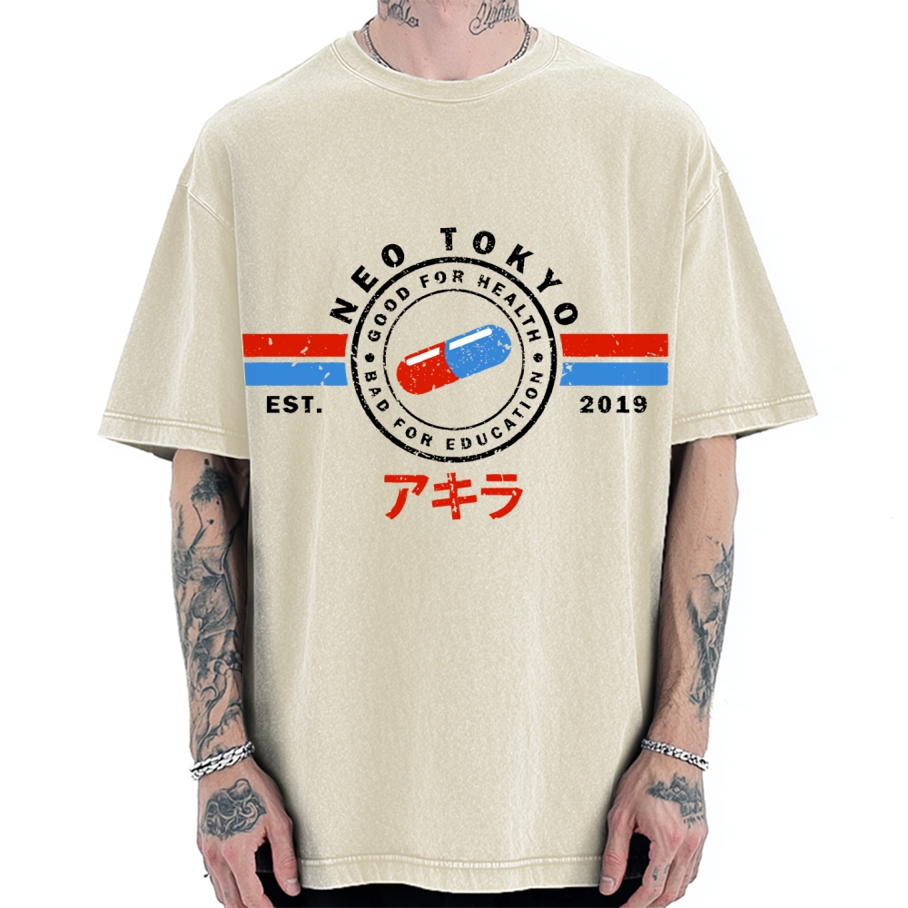Neo Tokyo Akira Anime Vintage Washed T-shirt