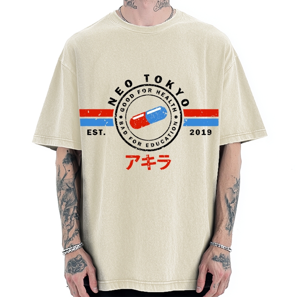 Neo Tokyo Akira Anime Vintage Washed T-shirt