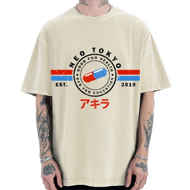 Neo Tokyo Akira Anime Vintage Washed T-shirt