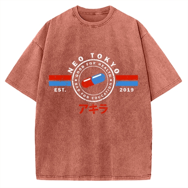 Neo Tokyo Akira Anime Vintage Washed T-shirt
