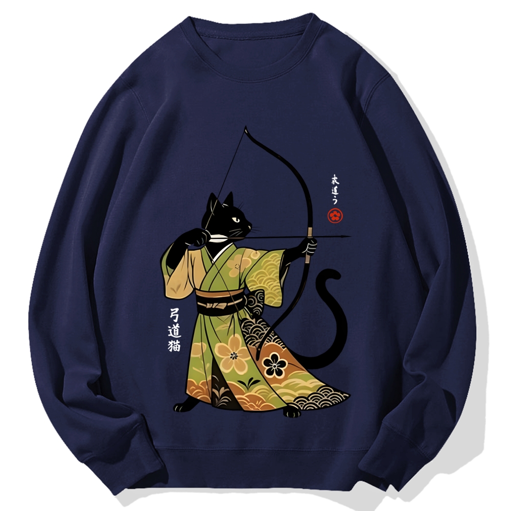 Japan Cat Archery Cotton Sweatshirt