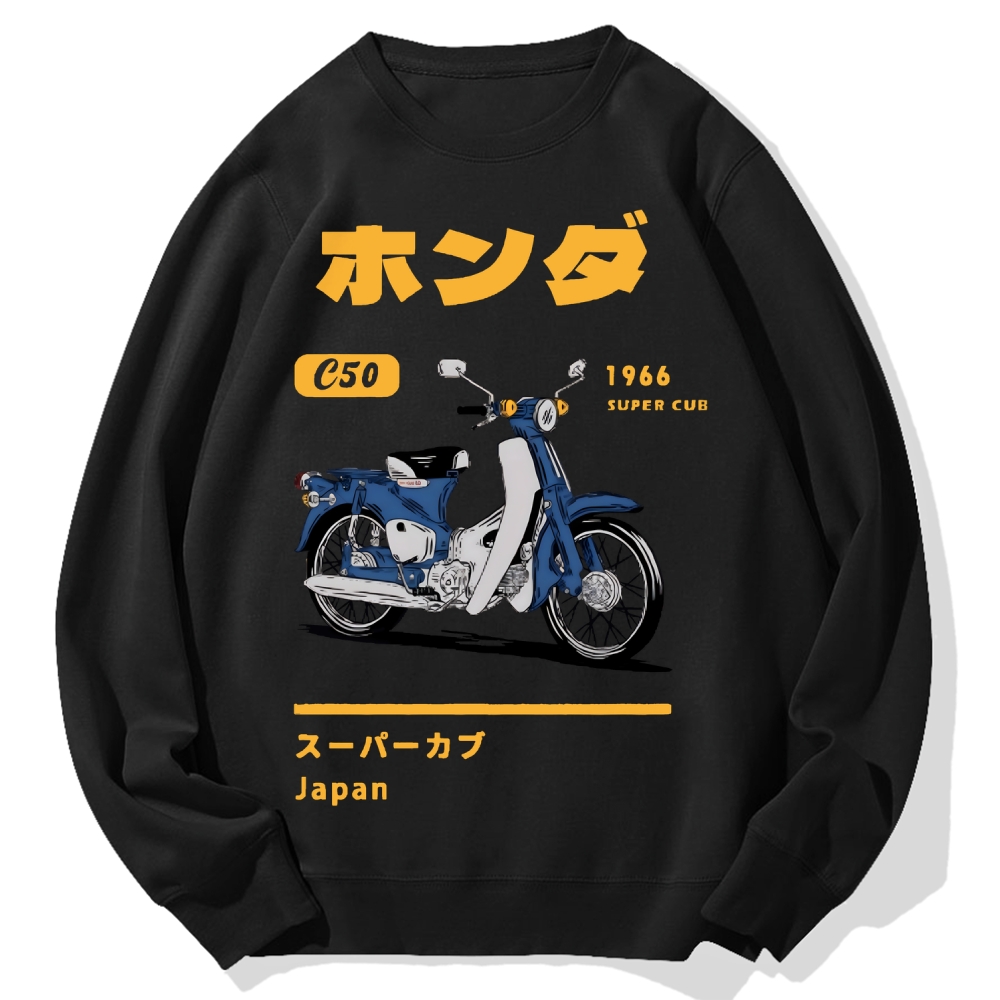 Honda C50 Super Cub Motorcycle Cotton Sweatshirt