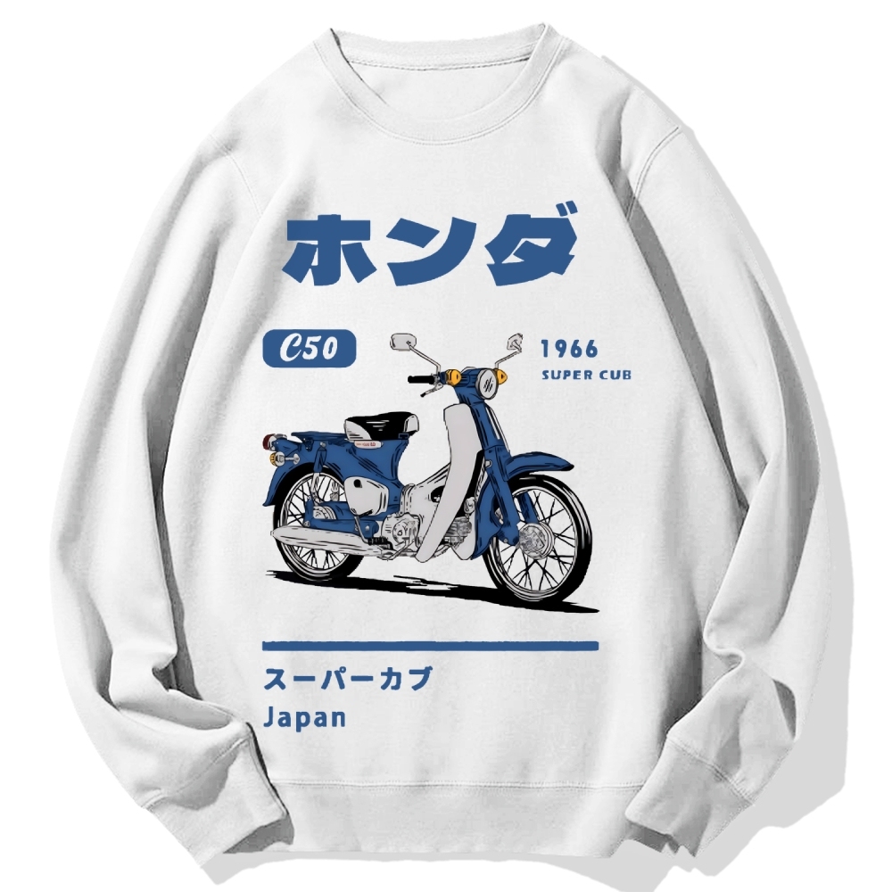 Honda C50 Super Cub Motorcycle Cotton Sweatshirt