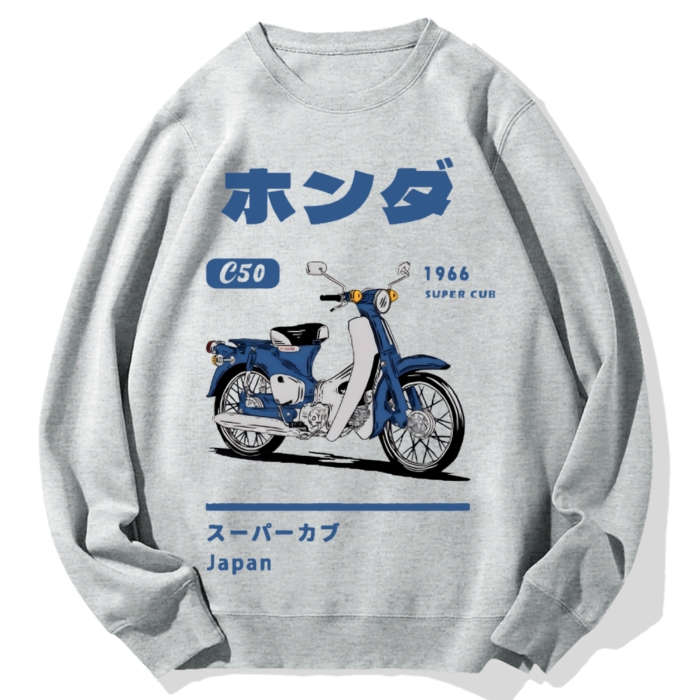 Honda C50 Super Cub Motorcycle Cotton Sweatshirt