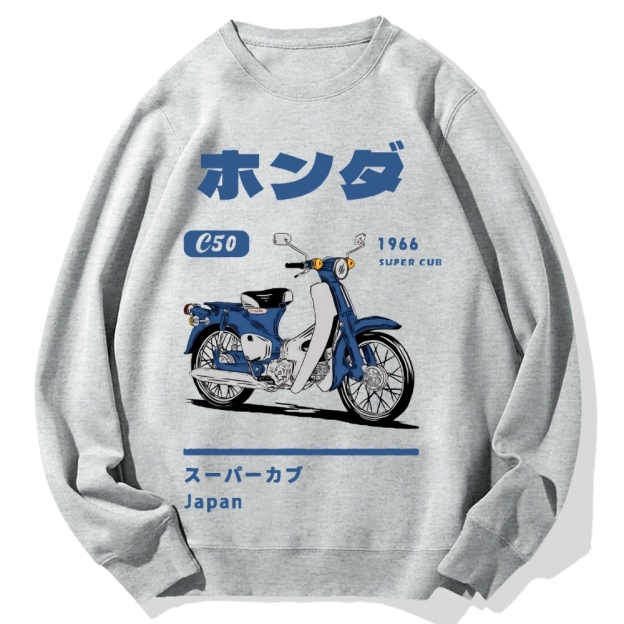 Honda C50 Super Cub Motorcycle Cotton Sweatshirt