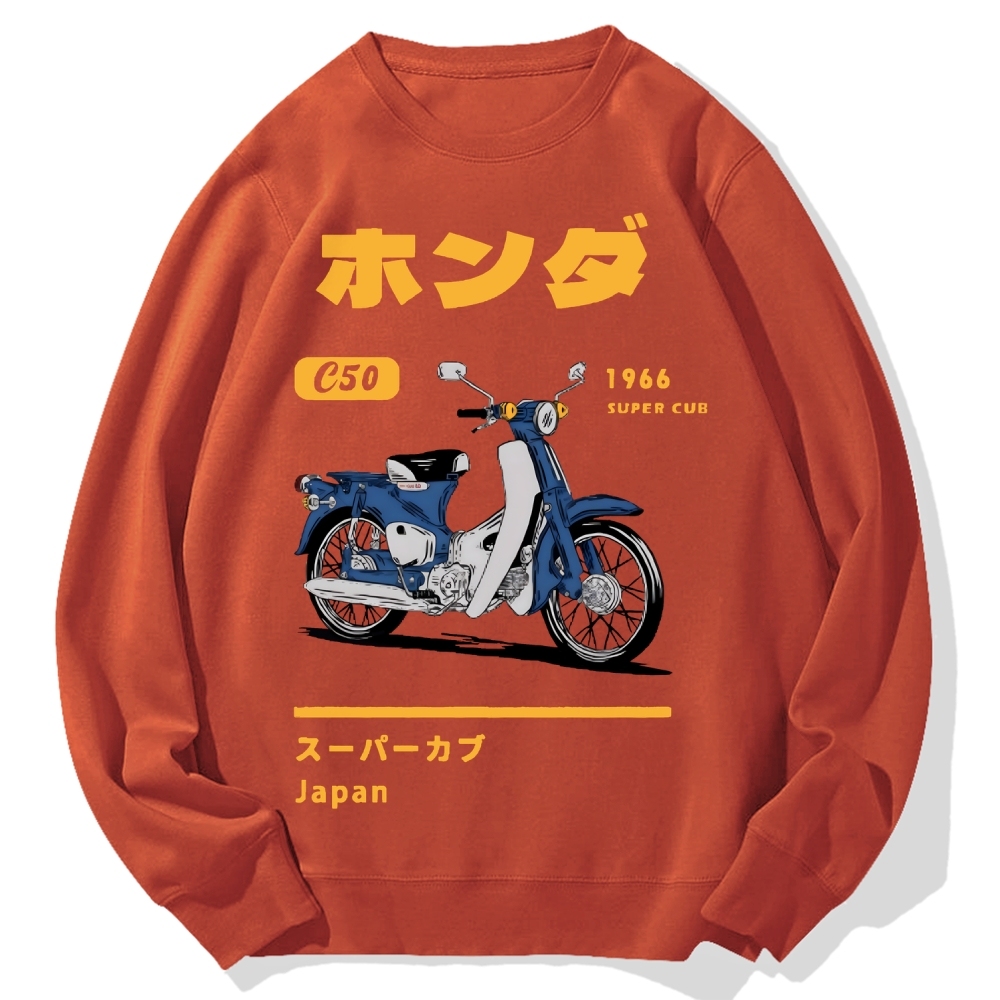 Honda C50 Super Cub Motorcycle Cotton Sweatshirt