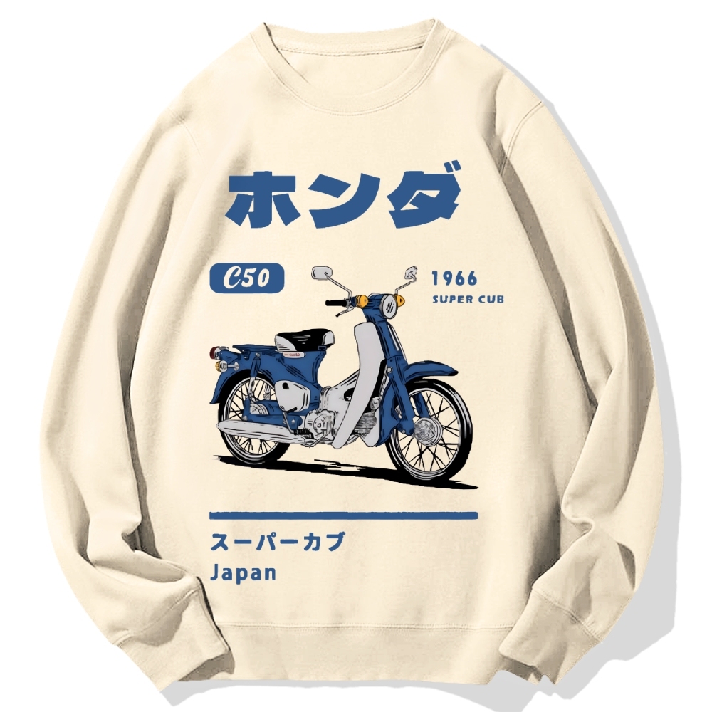 Honda C50 Super Cub Motorcycle Cotton Sweatshirt