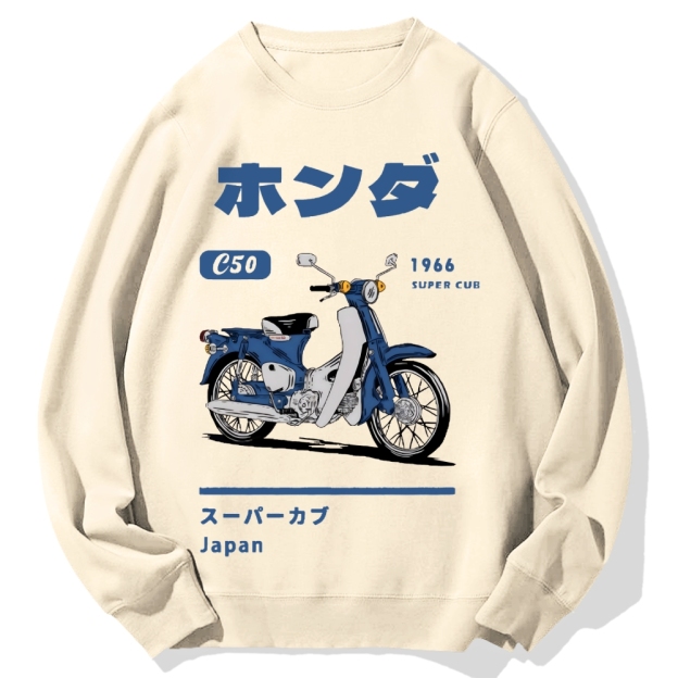 Honda C50 Super Cub Motorcycle Cotton Sweatshirt