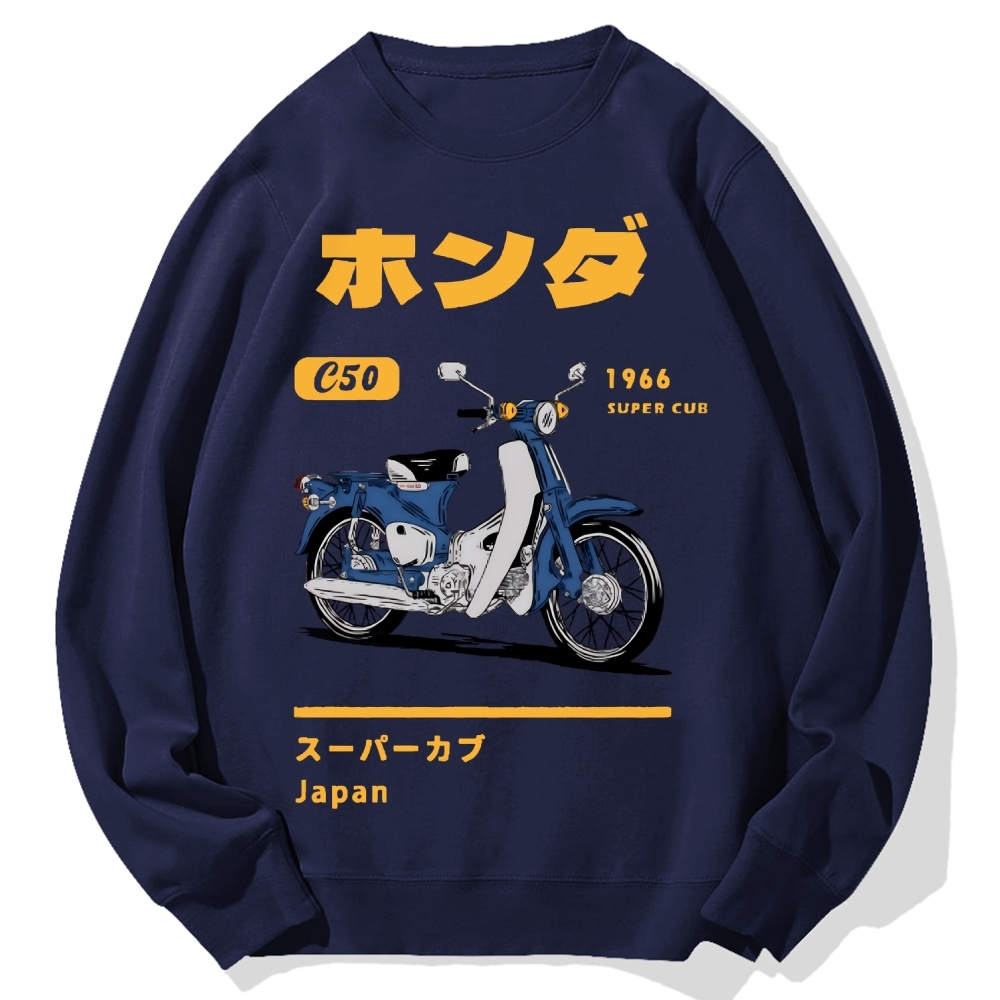 Honda C50 Super Cub Motorcycle Cotton Sweatshirt