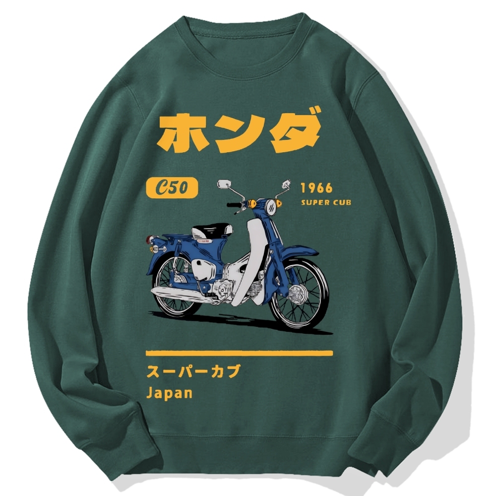 Honda C50 Super Cub Motorcycle Cotton Sweatshirt
