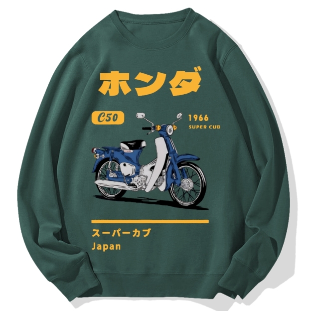 Honda C50 Super Cub Motorcycle Cotton Sweatshirt