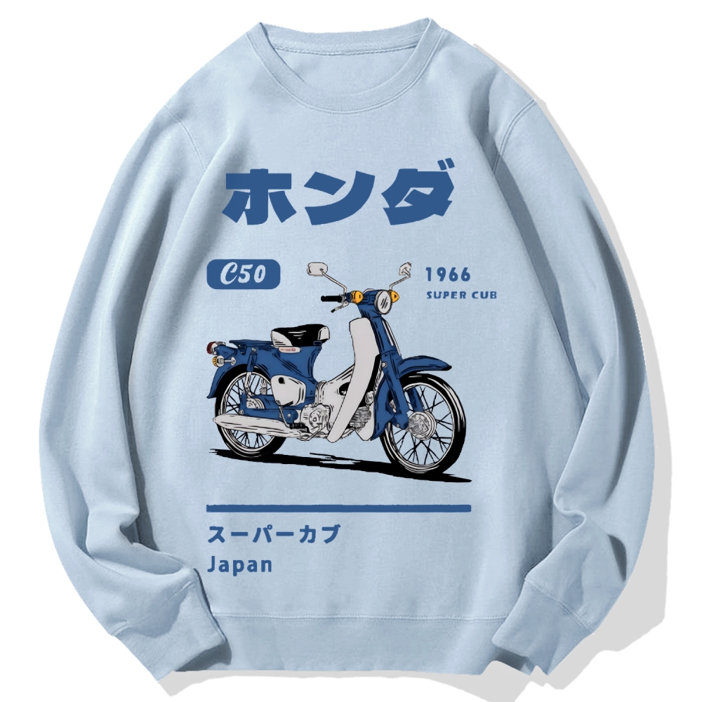 Honda C50 Super Cub Motorcycle Cotton Sweatshirt
