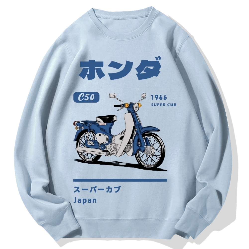 Honda C50 Super Cub Motorcycle Cotton Sweatshirt