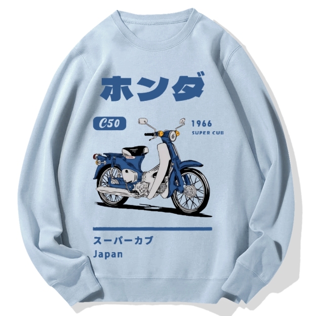 Honda C50 Super Cub Motorcycle Cotton Sweatshirt