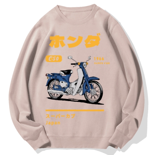 Honda C50 Super Cub Motorcycle Cotton Sweatshirt