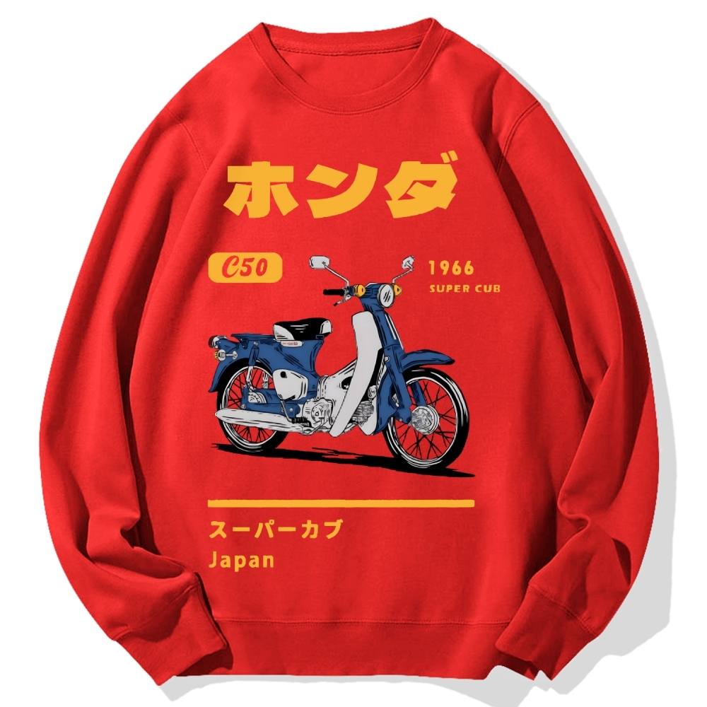 Honda C50 Super Cub Motorcycle Cotton Sweatshirt