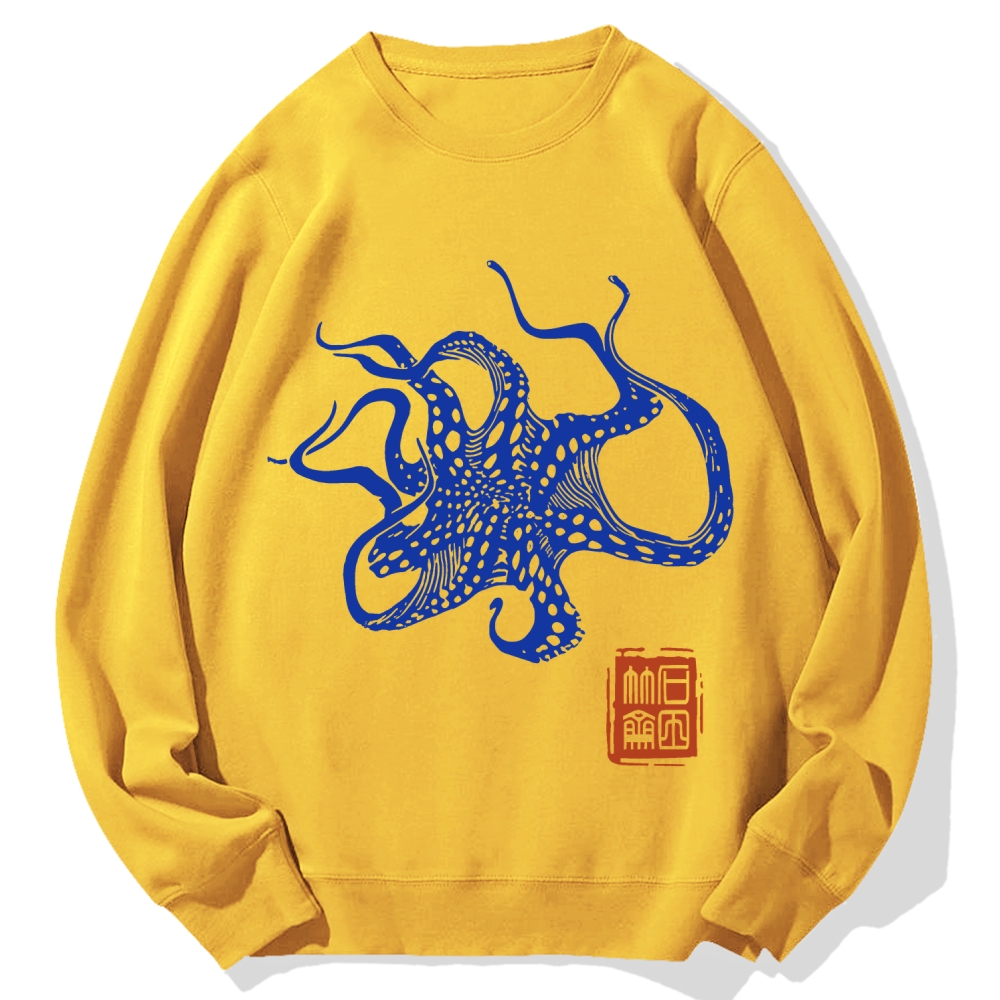 Octopus Lacking Serotonin Cotton Sweatshirt
