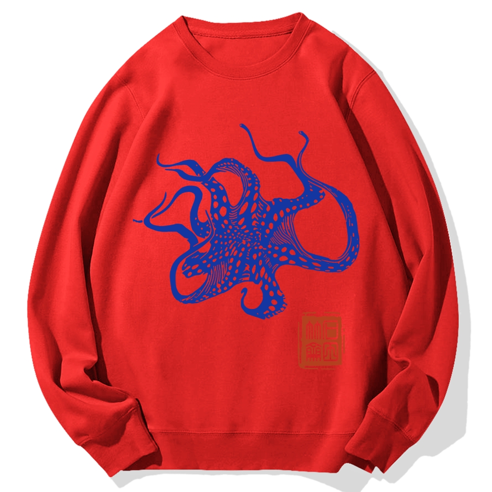 Octopus Lacking Serotonin Cotton Sweatshirt