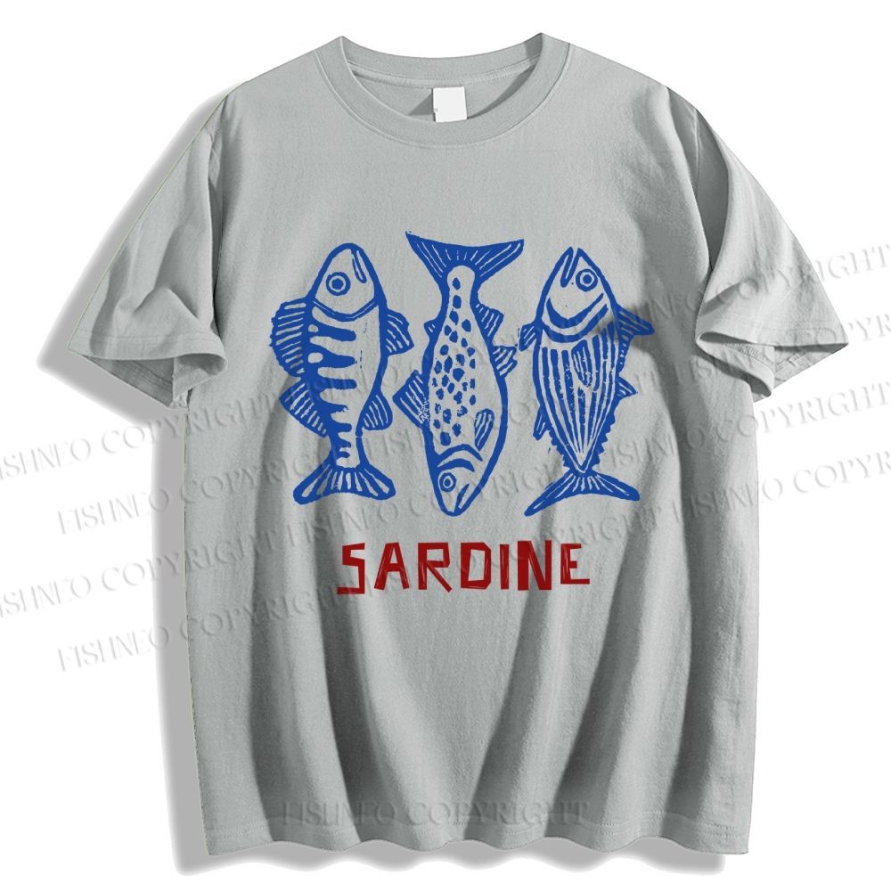 Unisex Vintage Sardine Classic Cotton T-shirt