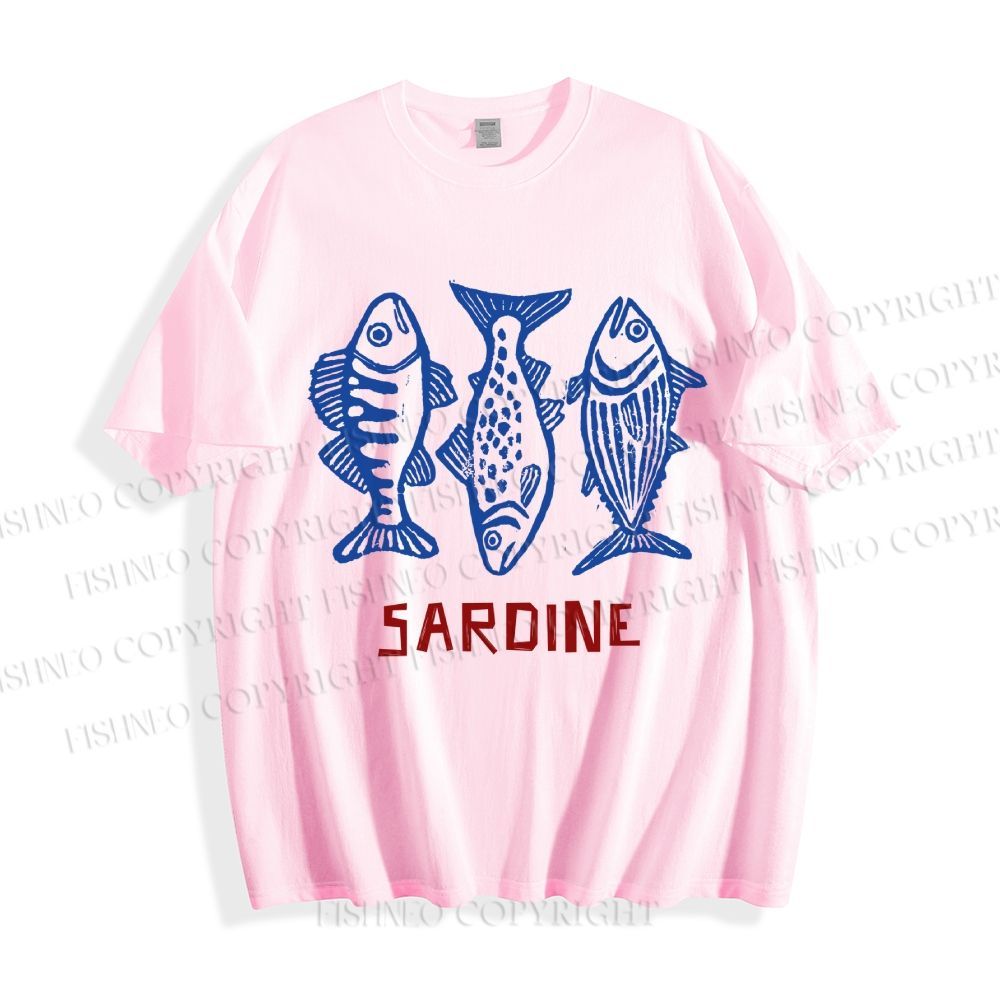 Unisex Vintage Sardine Classic Cotton T-shirt