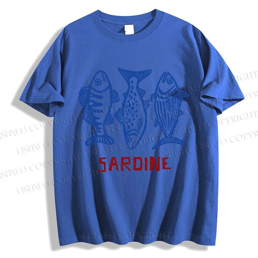 Unisex Vintage Sardine Classic Cotton T-shirt