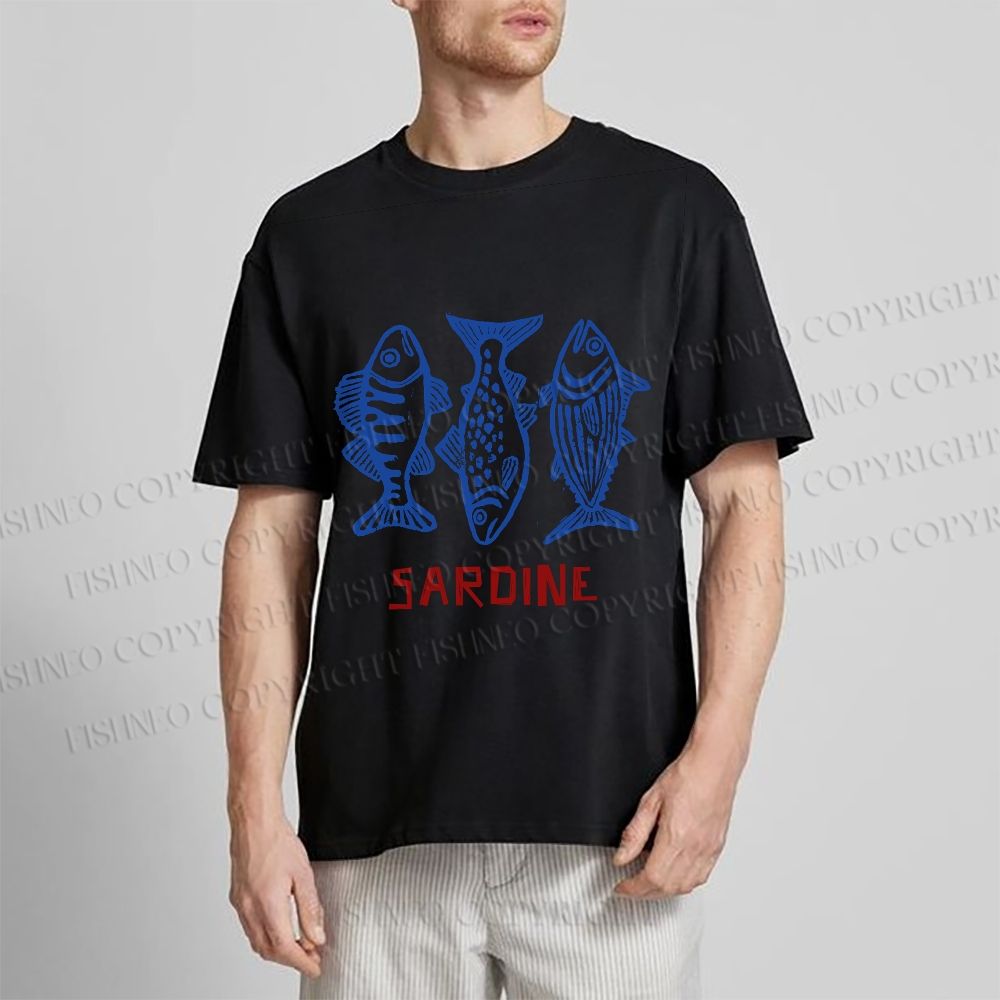 Unisex Vintage Sardine Classic Cotton T-shirt