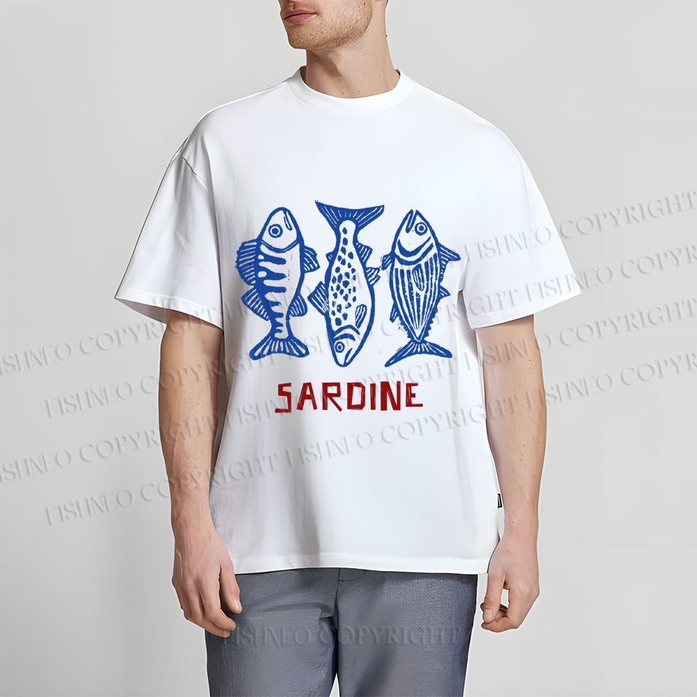 Unisex Vintage Sardine Classic Cotton T-shirt