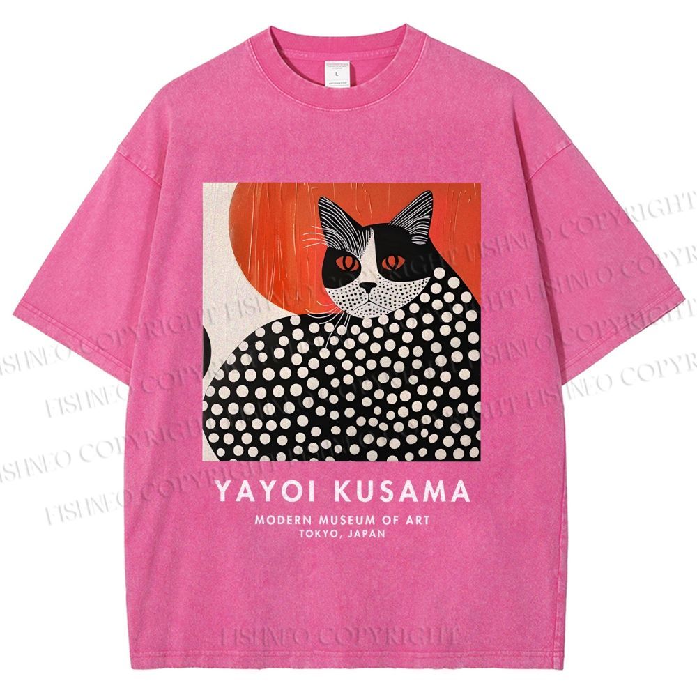 Unisex Yayoi Kusama Printed Washed Tee