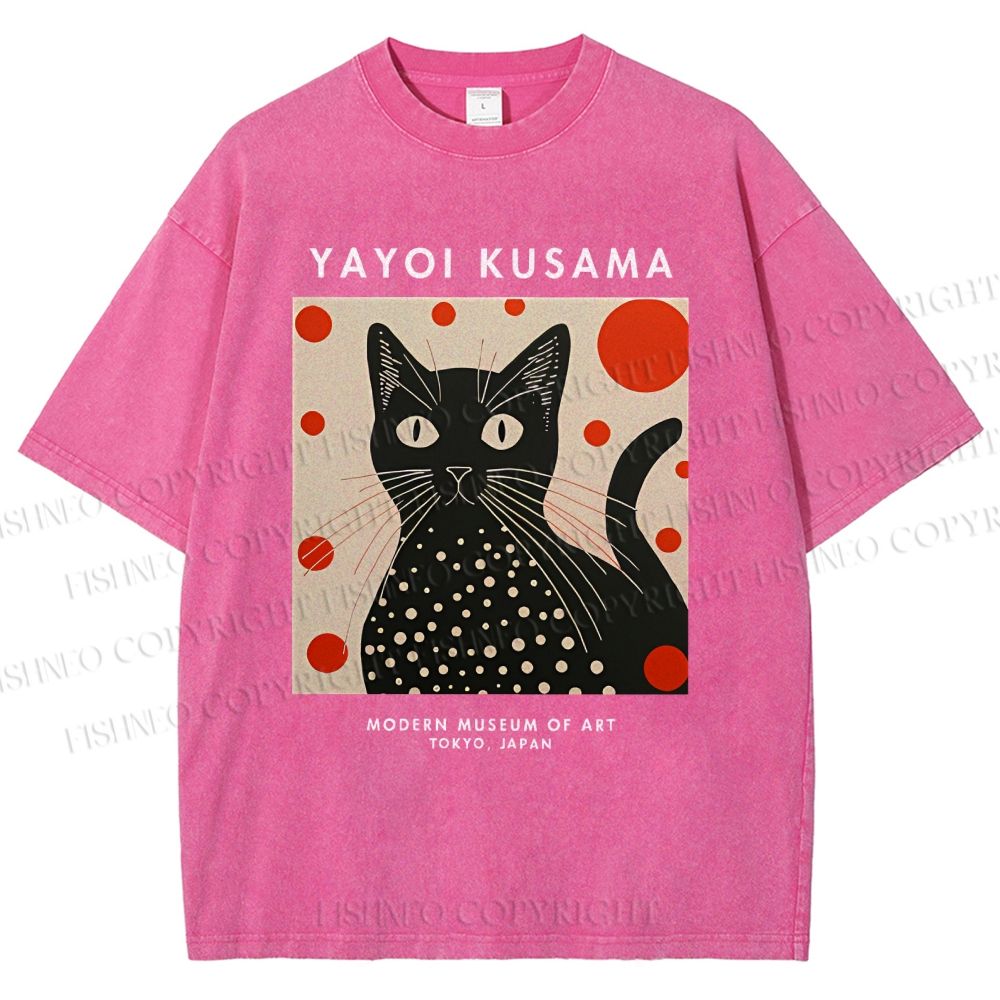 Unisex Yayoi Kusama Printed Washed Tee