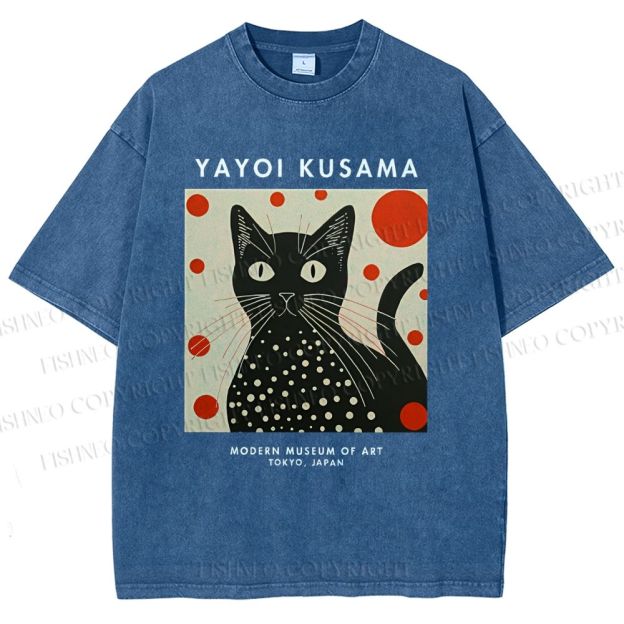 Unisex Yayoi Kusama Printed Washed Tee